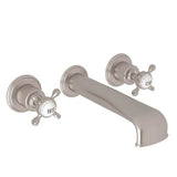 Rohl - EdwardianE Wall Mount Tub Filler Trim With U-Spout - Satin Nickel