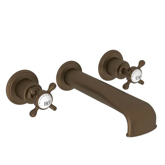 Rohl - EdwardianE Wall Mount Tub Filler Trim With U-Spout - English Bronze