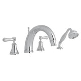 Rohl - Georgian EraE 4-Hole Deck Mount Tub Filler With C-Spout - Polished Chrome