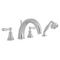 Rohl - Georgian EraE 4-Hole Deck Mount Tub Filler With C-Spout - Polished Chrome