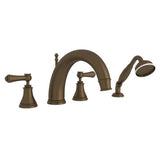 Rohl - Georgian EraE 4-Hole Deck Mount Tub Filler With C-Spout - English Bronze