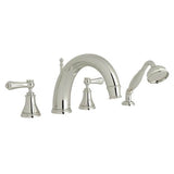 Rohl - Georgian EraE 4-Hole Deck Mount Tub Filler With C-Spout - Polished Nickel