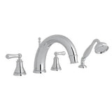 Rohl - Georgian EraE 4-Hole Deck Mount Tub Filler With C-Spout - Polished Chrome