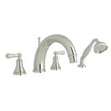 Rohl - Georgian EraE 4-Hole Deck Mount Tub Filler With C-Spout - Polished Nickel