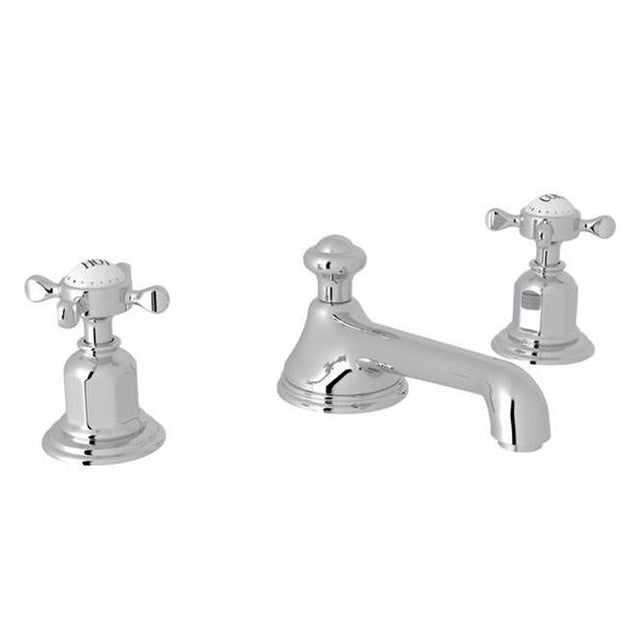 Rohl - EdwardianE Widespread Lavatory Faucet With Low Spout - Polished Chrome