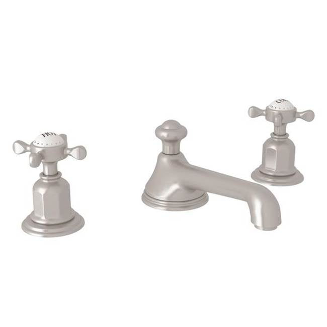 Rohl - EdwardianE Widespread Lavatory Faucet With Low Spout - Satin Nickel