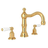 Rohl - EdwardianE Widespread Lavatory Faucet With Column Spout - English Gold