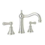Rohl - Georgian EraE Widespread Lavatory Faucet With Column Spout - Polished Nickel