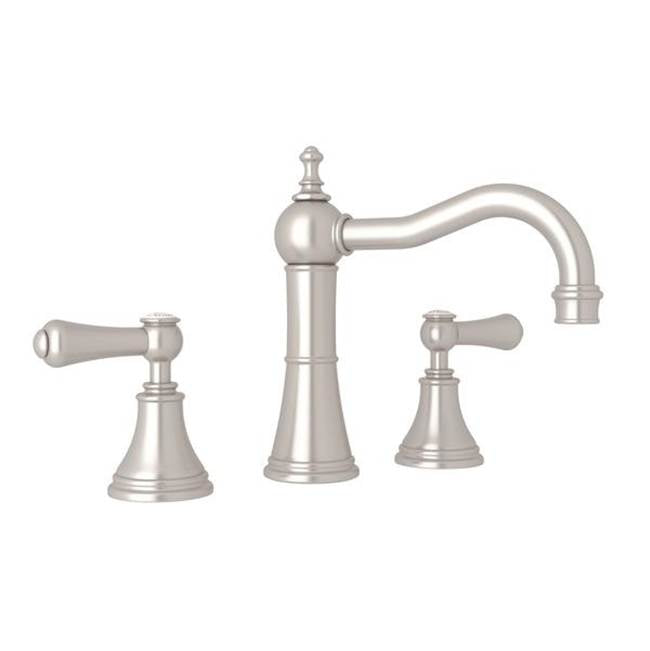 Rohl - Georgian EraE Widespread Lavatory Faucet With Column Spout - Satin Nickel