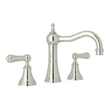 Rohl - Georgian EraE Widespread Lavatory Faucet With Column Spout - Polished Nickel