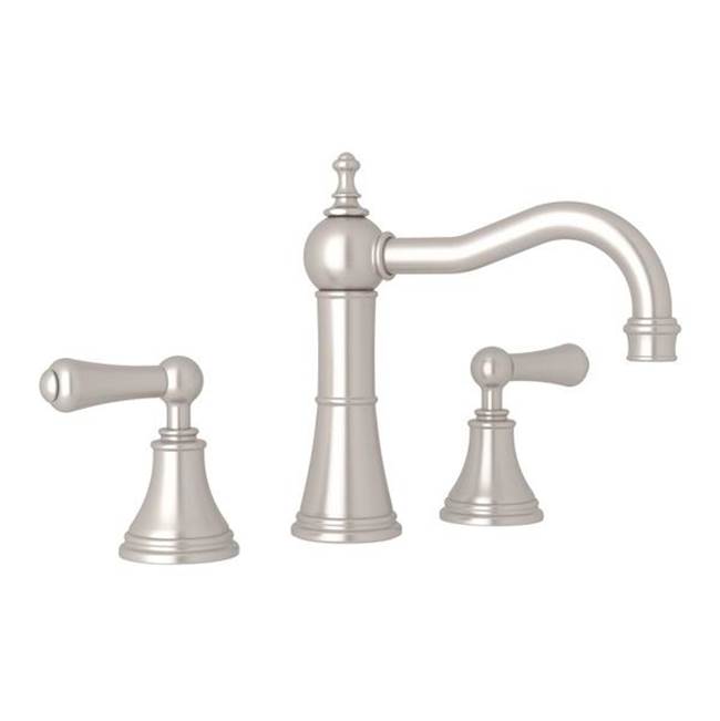 Rohl - Georgian EraE Widespread Lavatory Faucet With Column Spout - Satin Nickel