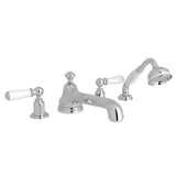 Rohl - EdwardianE 4-Hole Deck Mount Tub Filler With Low Spout - Polished Chrome