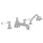 Rohl - EdwardianE 4-Hole Deck Mount Tub Filler With Low Spout - Polished Chrome