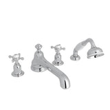 Rohl - EdwardianE 4-Hole Deck Mount Tub Filler With Low Spout - Polished Chrome