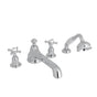 Rohl - EdwardianE 4-Hole Deck Mount Tub Filler With Low Spout - Polished Chrome