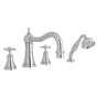 Rohl - Georgian EraE 4-Hole Deck Mount Tub Filler With Column Spout - Polished Chrome