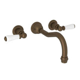 Rohl - EdwardianE Wall Mount Tub Filler Trim With Column Spout - English Bronze