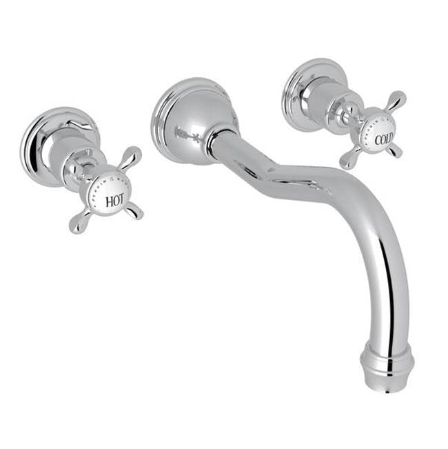 Rohl - EdwardianE Wall Mount Tub Filler Trim With Column Spout - Polished Chrome
