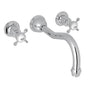 Rohl - EdwardianE Wall Mount Tub Filler Trim With Column Spout - Polished Chrome