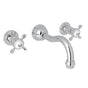 Rohl - EdwardianE Wall Mount Lavatory Faucet Trim With Column Spout - Polished Chrome