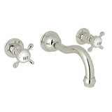 Rohl - EdwardianE Wall Mount Lavatory Faucet Trim With Column Spout - Polished Nickel
