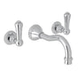 Rohl - Georgian EraE Wall Mount Lavatory Faucet Trim - Polished Chrome