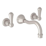 Rohl - Georgian EraE Wall Mount Lavatory Faucet Trim - Satin Nickel