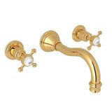 Rohl - Georgian EraE Wall Mount Lavatory Faucet Trim - Unlacquered Brass