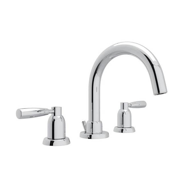 Rohl - HolbornE Widespread Lavatory Faucet With C-Spout - Polished Chrome