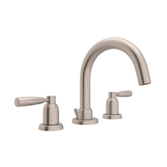 Rohl - HolbornE Widespread Lavatory Faucet With C-Spout - Satin Nickel