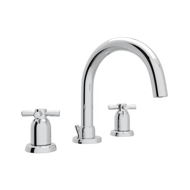 Rohl - HolbornE Widespread Lavatory Faucet With C-Spout - Polished Chrome
