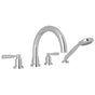 Rohl - HolbornE 4-Hole Deck Mount Tub Filler With C-Spout - Polished Chrome