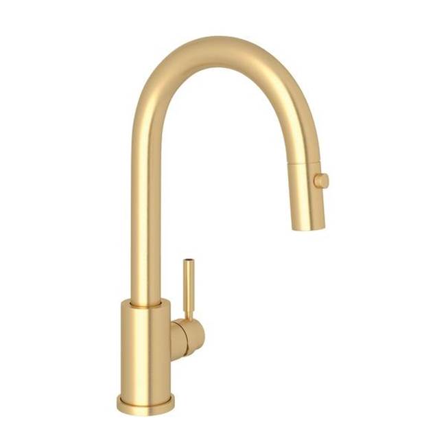 Rohl - HolbornE Pull-Down Bar/Food Prep Kitchen Faucet - Satin English Gold
