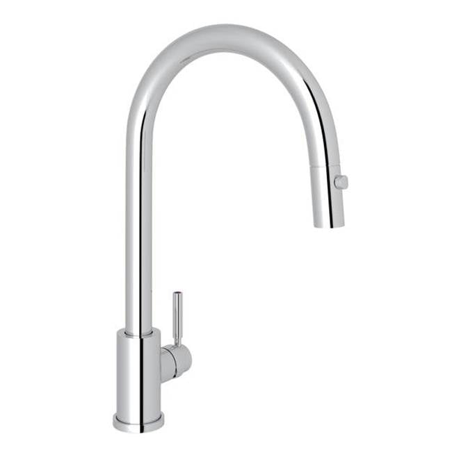 Rohl - HolbornE Pull-Down Kitchen Faucet With C-Spout - Polished Chrome