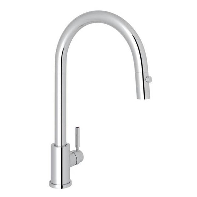 Rohl - HolbornE Pull-Down Kitchen Faucet With C-Spout - Polished Chrome