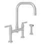 Rohl - HolbornE Bridge Kitchen Faucet With U-Spout and Side Spray - Polished Chrome