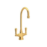 Rohl - Georgian EraE Two Handle Bar/Food Prep Kitchen Faucet - English Gold