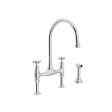 Rohl - Georgian EraE Bridge Kitchen Faucet With Side Spray - Polished Chrome