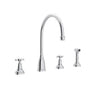 Rohl - Georgian EraE Two Handle Kitchen Faucet With Side Spray - Polished Chrome