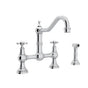 Rohl - EdwardianE Bridge Kitchen Faucet With Side Spray - Polished Chrome
