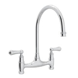 Rohl - Georgian EraE Bridge Kitchen Faucet Without Unions - Polished Chrome