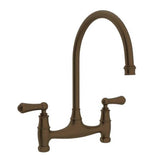 Rohl - Georgian EraE Bridge Kitchen Faucet Without Unions - English Bronze