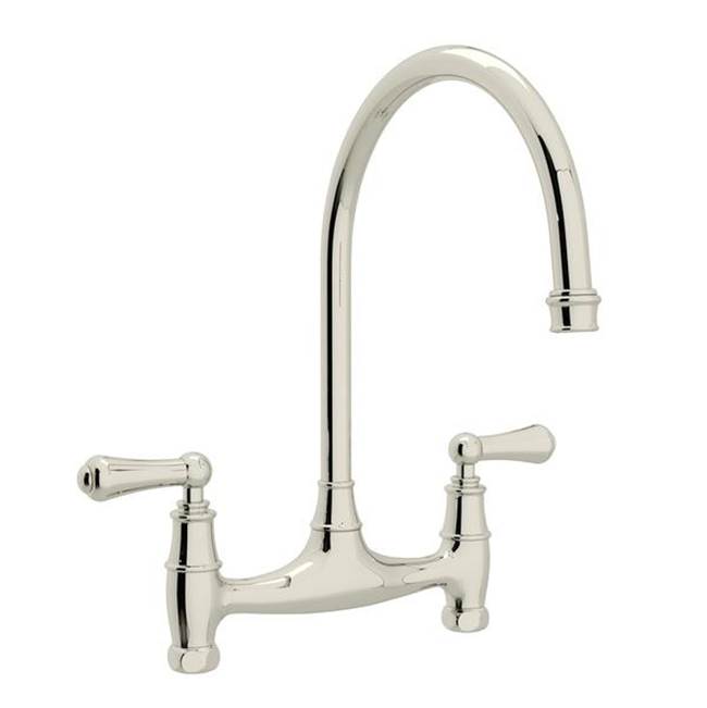 Rohl - Georgian EraE Bridge Kitchen Faucet Without Unions - Polished Nickel
