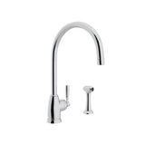 Rohl - HolbornE Kitchen Faucet With Side Spray - Polished Chrome