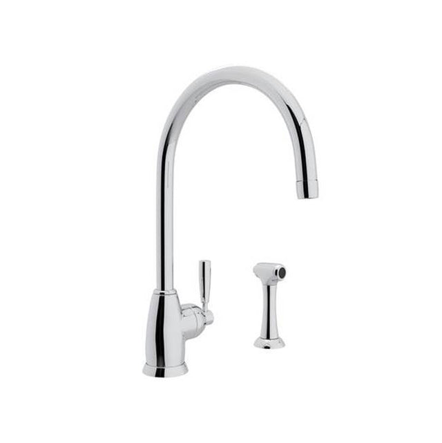Rohl - HolbornE Kitchen Faucet With Side Spray - Polished Chrome