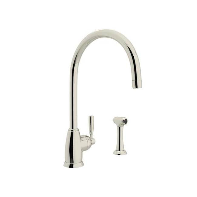 Rohl - HolbornE Kitchen Faucet With Side Spray - Polished Nickel