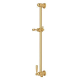 Rohl - 24'' Slide Bar With Integrated Volume Control And Outlet - English Gold