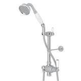 Rohl - Riser Diverter, Handshower, Handshower Holder, Hose and 8'' Thermostatic Outlet - Polished Chrome