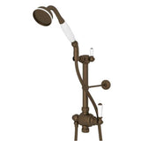 Rohl - Riser Diverter, Handshower, Handshower Holder, Hose and 8'' Thermostatic Outlet - English Bronze