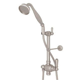 Rohl - Riser Diverter, Handshower, Handshower Holder, Hose and 8'' Thermostatic Outlet - Satin Nickel